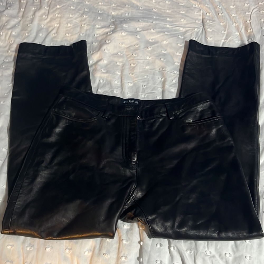 Ann Taylor Petite Leather Pants